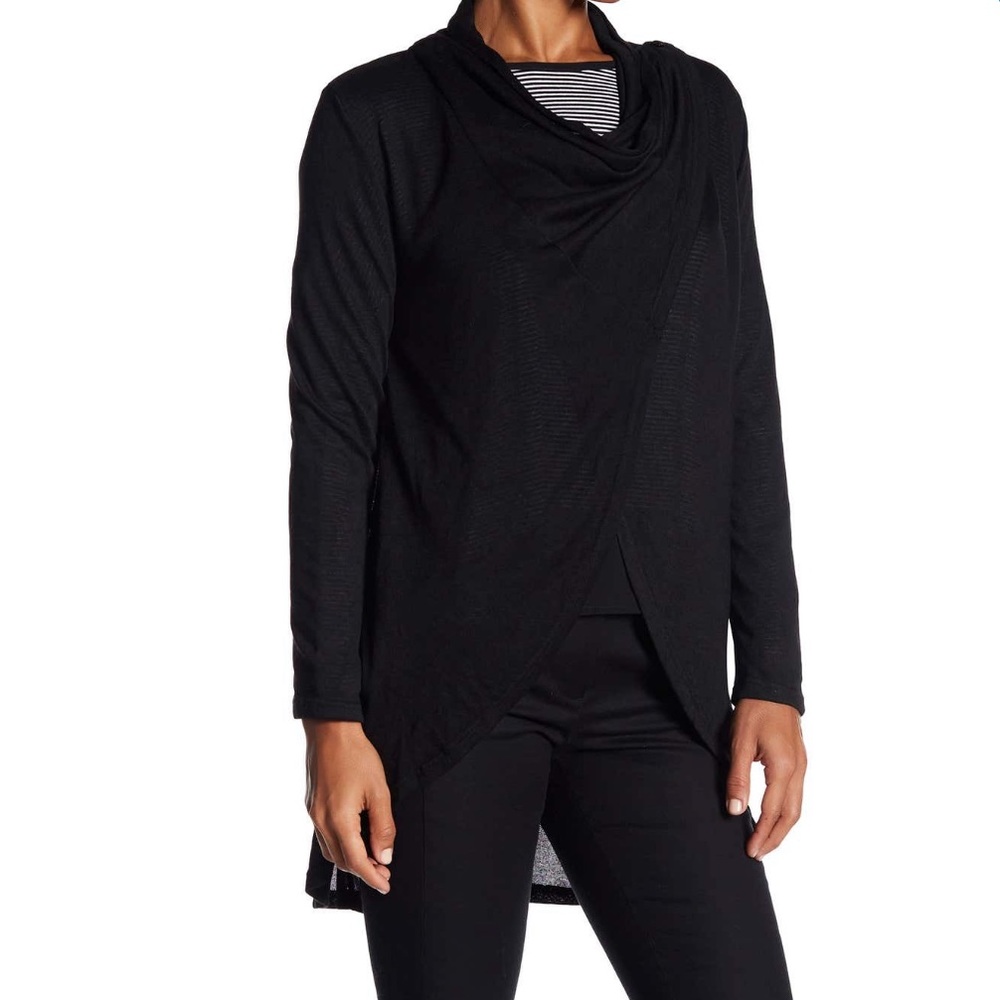 Papillon Open Front Draped Cardigan M